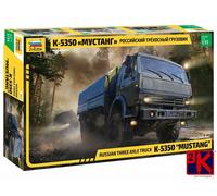 Zvezda 3697 Kamaz Camion 3-axle K-5350 " MUSTANG " Plastica Kit 1/35 Scala T48