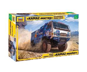 Zvezda 43005 Kamaz Rallye Truck, Scala 1/43, Plastic Model Kit, Modello in Plastica da Montare, Modellismo