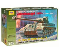Zvezda 500783616 500783616-1:35 Pz.Kpfw.VI Tiger II Porsche Turret, kit di monta