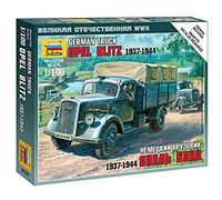 Zvezda 6126 Veicolo 1:100 WWII Deutsche 3t Transporter - Kit di Montaggio in plastica per Camion, Riproduzione dettagliata, Non Verniciata, Verde, Misura Media