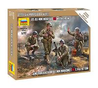 Zvezda Kit modello in plastica Mortaio US 81mm con equipaggio Scala 1:72