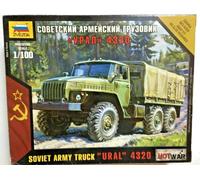 Zvezda 7417 Sovietico Esercito Camion " Ural " 4320 Plastica Kit 1/100 Scala T48