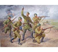 Zvezda 8077 - WWII Soviet Infantry Platoon Kursk 1943, Scala 1/72, Model Kit