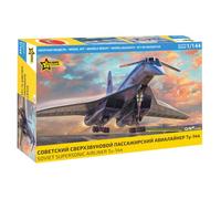1:144 ZVEZDA Tupolev Tu-144 Soviet Supersonic Military Airliner 1968 Kit ZS7045