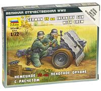 Zvezda German 75-MM Infantry Gun with th Expectation scala 1/72, Multicolore, Z6156