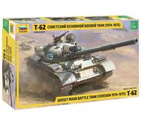 ZVEZDA Z3673 T-62 SOVIET BATTLE TANK 1974-1975 KIT 1:35 Modellino