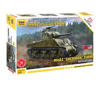 ZVEZDA Z5063 M4 A2 (75 mm) SHERMAN MEDIUM TANK KIT 1:72 Modellino