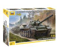 ZVEZDA Z5077 T-62 SOVIET MAIN BATTLE TANK KIT 1:72 Modellino