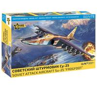 ZVEZDA Z7312 SOVIET ATTACK AIRCRAFT SU-25 FROGFOOT KIT 1:72 Modellino