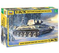 1:35 Zvezda Kampfpanzer T34-76 Soviet Medium Tank 1943 Kit ZS3689 Modellino