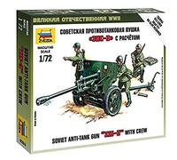 Zvezda ZS6253 Modello Arma 1/72 Zis-3 Russo Gun with Crew, Model Kit