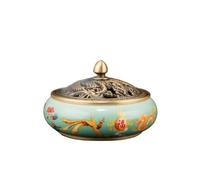 ZVfsdgSDFG Bruciatore di incenso Ottone Verniciato, Porta incensiere(Vert)