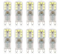 ZVfsdgSDFG lampadina, Lampadina LED G9 dimmerabile 3W, confezione da 10, senza sfarfallio(Cool White)