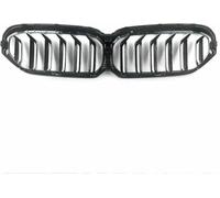 ZVFZGFGR - Auto griglia Anteriore Nero Lucido Anteriore Rene Doppia griglia a lamelle Accessori griglia radiatore Auto Adatto per BMW The 5 Series G30 G31 F90 (M5) 2021 2022 2023