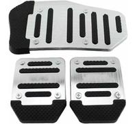 ZVFZGFGR Copri Pedali Freno Frizione Auto, Pedali Freno Gas, poggiapiedi Brake Clutch Pedals Cover Automatic Transmission Brake Fuel Gas Floor Mat Kit Aluminum Car Pedal Cover(Silver)