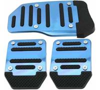 ZVFZGFGR Copri Pedali Freno Frizione Auto, Pedali Freno Gas, poggiapiedi Brake Clutch Pedals Cover Automatic Transmission Brake Fuel Gas Floor Mat Kit Aluminum Car Pedal Cover(Silver)