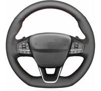 ZVFZGFGR - Coprivolante per Auto con Cuciture, per Ford Focus ST/ST Line 2018 2019 2020 2021 2022 2023 2024 Protezione per Impugnatura del Volante in Pelle Nera con Cuciture