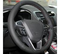 ZVFZGFGR - Coprivolante per Auto con Cuciture, per Ford S-Max 2015-2020 Protezione per Impugnatura del Volante in Pelle Nera con Cuciture