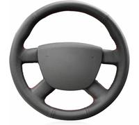 ZVFZGFGR - Coprivolante per Auto con Cuciture, per Ford Tourneo Connect 2009-2013 Protezione per Impugnatura del Volante in Pelle Nera con Cuciture