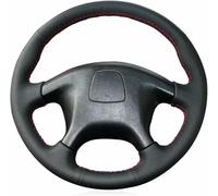 ZVFZGFGR - Coprivolante per Auto con Cuciture, per Mitsubishi L200 1997 1998 1999 2000-2006 Protezione per Impugnatura del Volante in Pelle Nera con Cuciture