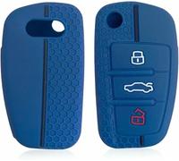 ZVFZGFGR Custodia per Auto, gusci per Chiavi, coperture protettive, Cover in Silicone, Portachiavi con Telecomando per Audi A3 Q3 Q5 A6 C5 B6 B7 B8