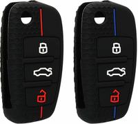 ZVFZGFGR Custodia per Chiave Auto per Audi C5 C6 A1 A3 A4 A5 A6 A7 B6 B7 B8 8P 8V 8L S3 S4 RS4 S6 RS6 Q3 Q5 Q7 TT TTS R8 Custodia Morbida Protettiva in Silicone per Telecomando