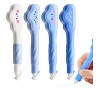 ZVKACT 4 Nastri Correttivi a Penna con Motivo Nuvola - 7 mm × 6 m - Perfetti per Scuola, Ufficio, Esami e Uso Quotidiano - Per Cancellare e Riscrivere con Facilità