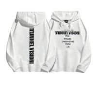ZVKVLDE Felpa con Cappuccio TunnelVision 2026WorldTour Graphic Supports Felpe con Cappuccio alla Moda for Uomo E Donna(White-Thick,2XL)