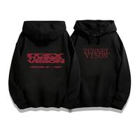 ZVKVLDE Felpa con Cappuccio TunnelVision alla Moda, A Maniche Lunghe, for Uomo E Donna(Black B-Thicked,2XL)