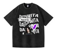 ZVKVLDE T-Shirt AgustD-2 in Cotone Nero Lavato Supporta Magliette da Uomo E da Donna(Black-b,S)