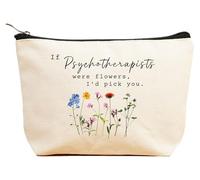 ZVMIS If Were Flowers, I'd Pick You-Thank You, regalo di compleanno, capodanno, regalo di Natale per donne, trousse per cosmetici, custodia da viaggio, Beige, 9.5 ″ L x 7″H x 2.7″ W, 8-se gli