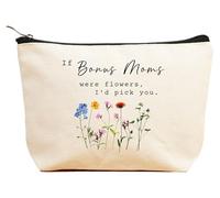 ZVMIS If Were Flowers, I'd Pick You-Thank You, regalo di compleanno, capodanno, regalo di Natale per donne, trousse per cosmetici, custodia da viaggio, Beige, 9.5 ″ L x 7″H x 2.7″ W, 10-se le mamme