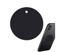Zvn Zojne Piastra per supporto magnetico per telefono, disco in metallo nero, adesivo magnetico per telefono da 0,5 mm con supporti magnetici, adesivi in metallo rotondi e rettangolari