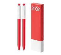 ZwaitL 2 penne neutre First Love Heart Gel Ink Pen Estetica Rotativa 0,5 mm Diario Gel Scuola Forniture per Ufficio