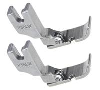 ZwaitL 2 piedino in metallo a base piatta per cucito, lato singolo, per tessuto sottile/spesso, cuciture in pelle e tela, sinistra e destra