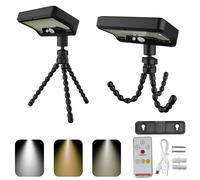 ZwaitL 2Pieces Energia Solare Morsetto Luci Esterna Ricaricabile 3 Modalità ABS+PS Texture Adatto Per Campeggio Giardino Decorare Impermeabile ABS+PS Luce Solare