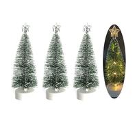 ZwaitL Albero di Natale con luci, confezione da 3 pezzi da tavolo con luci per decorazioni per interni ornamenti per vacanze