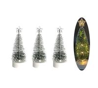 ZwaitL Albero di Natale con luci, confezione da 3 pezzi da tavolo con luci per decorazioni per interni ornamenti per vacanze