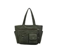 ZwaitL Borsa da donna in velluto a coste sotto le ascelle multi tasca portaoggetti leggera per ufficio viaggi essenziale borsa leggera facile da trasportare, Verde, One Size