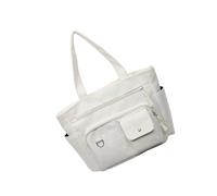 ZwaitL Borsa da donna in velluto a coste sotto le ascelle multi tasca portaoggetti leggera per ufficio viaggi essenziale borsa leggera facile da trasportare, bianco, One Size