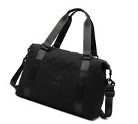 ZwaitL Borsone da donna di grande capacità, borsa a tracolla da viaggio per brevi viaggi con facile attacco alla valigia maniglia palestra, Nero , As shown in the picture (error 1-3cm)