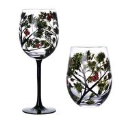 ZwaitL Calice per bicchieri da vino con albero delle stagioni, calice in vetro rotondo stampato creativo per cocktail birra, bicchieri in vetro capacità