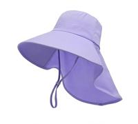 ZwaitL Cappello da sole con patta per il collo per donne e uomini regolabile per la stagione calda copertura del collo pescatore grande scialle traspirante a tesa larga sole donne copertura per il