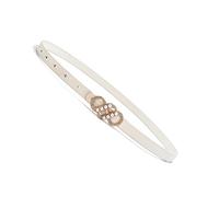 ZwaitL Cintura multiuso sottile in pelle PU resistente all'usura cintura per il tempo libero professionale cintura multiuso adolescenti adulti, bianco, Taglia unica