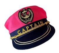 ZwaitL Classico marinaio cappello per le donne regolabile ricamato cappello capitano cotone Halloween gioco di ruolo costume moda marinai in cotone