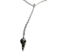 ZwaitL Collana a forma di testa di corvo in stile gotico, catena in lega, lunghezza regolabile, per amanti della moda alternativa, collana ispirata alla cultura gotica