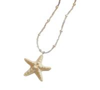 ZwaitL Collana con stelle marine, delicata catena alla clavicola, per donne, abbigliamento casual, feste in spiaggia, gioielli dal design leggero, casual, per tutti i giorni, Misura unica, come