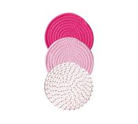 ZwaitL Confezione da 3 protezioni multicolore in corda di cotone isolante, antiscivolo, per piani di lavoro, cucina e sala da pranzo