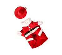 ZwaitL Costume da oche di Babbo Natale all'uncinetto rosso in morbido filato vestito stagionale decorazione da cortile fatto a mano costumi da Babbo Natale caldo all'uncinetto oche vestito