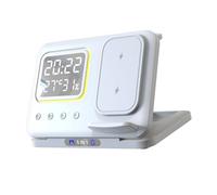 ZwaitL Dock Ricarica Veloce Intelligente con Display a LED, Lampada Regolabile, Perfetto per i Viaggi a casa, Orologio con Base Ricarica